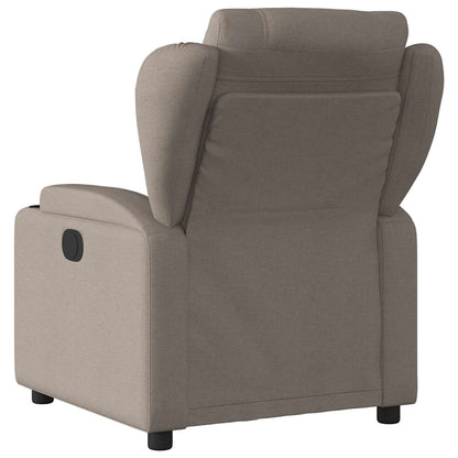 Elektrické Masážní Polohovací Křeslo Textil Taupe