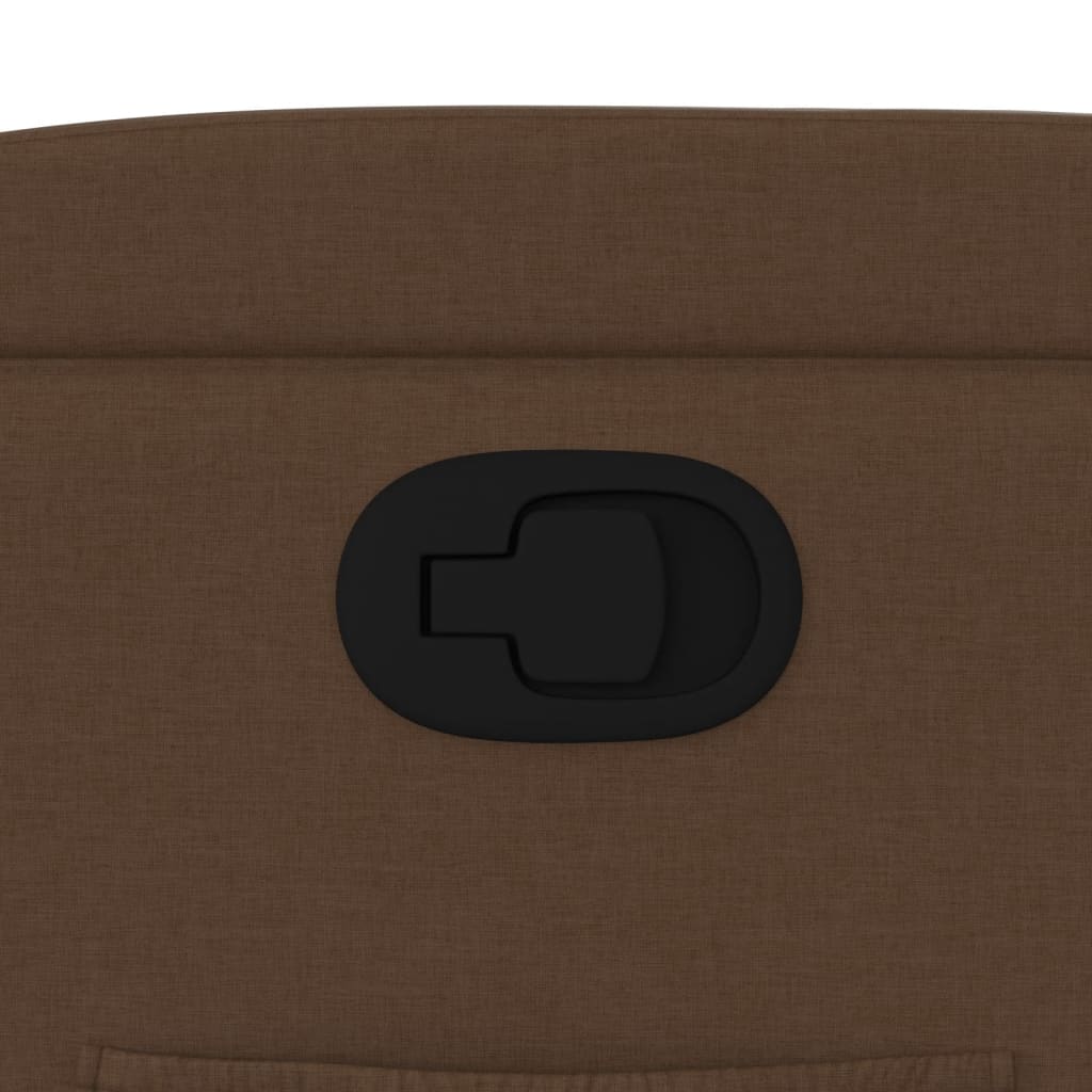 Zvedací Polohovací Křeslo Hnědé Textil Hnědá