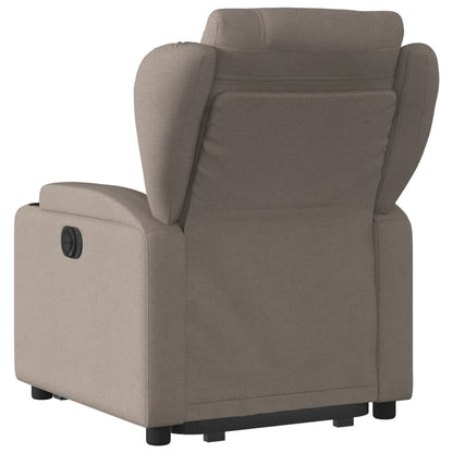 Zvedací Polohovací Křeslo Textil Taupe