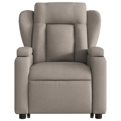Zvedací Polohovací Křeslo Textil Taupe