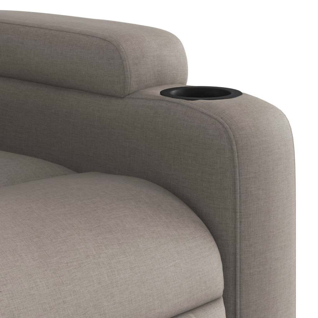 Zvedací Polohovací Křeslo Textil Taupe