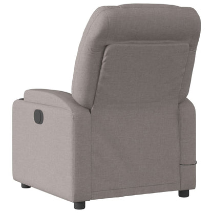 Elektrické Masážní Polohovací Křeslo Textil Taupe