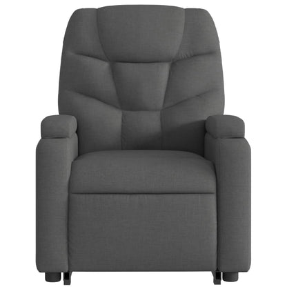 Zvedací Polohovací Křeslo Tmavě Šedé Textil Tmavě Šedá