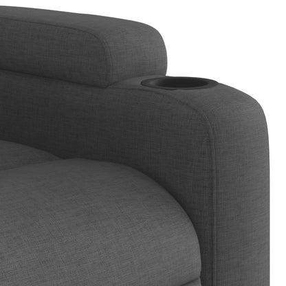 Zvedací Polohovací Křeslo Tmavě Šedé Textil Tmavě Šedá