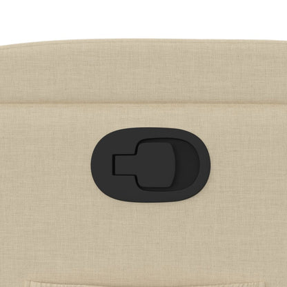 Zvedací Polohovací Křeslo Krémové Textil Krémová
