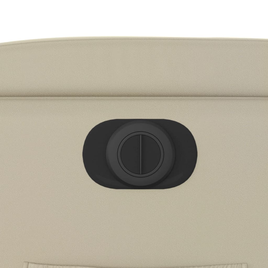 Elektrické Polohovací Křeslo Krémové Umělá Kůže Krémová