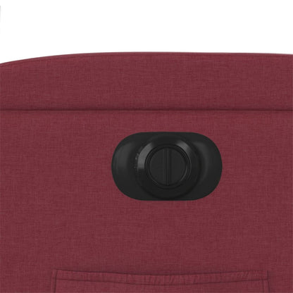 Elektrické Polohovací Křeslo Vínové Textil Vínová Červená