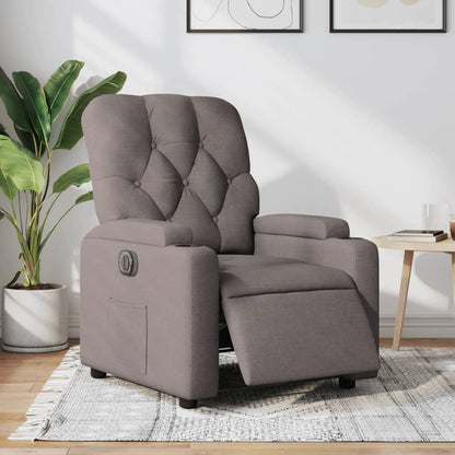 Masážní Polohovací Křeslo Textil Taupe