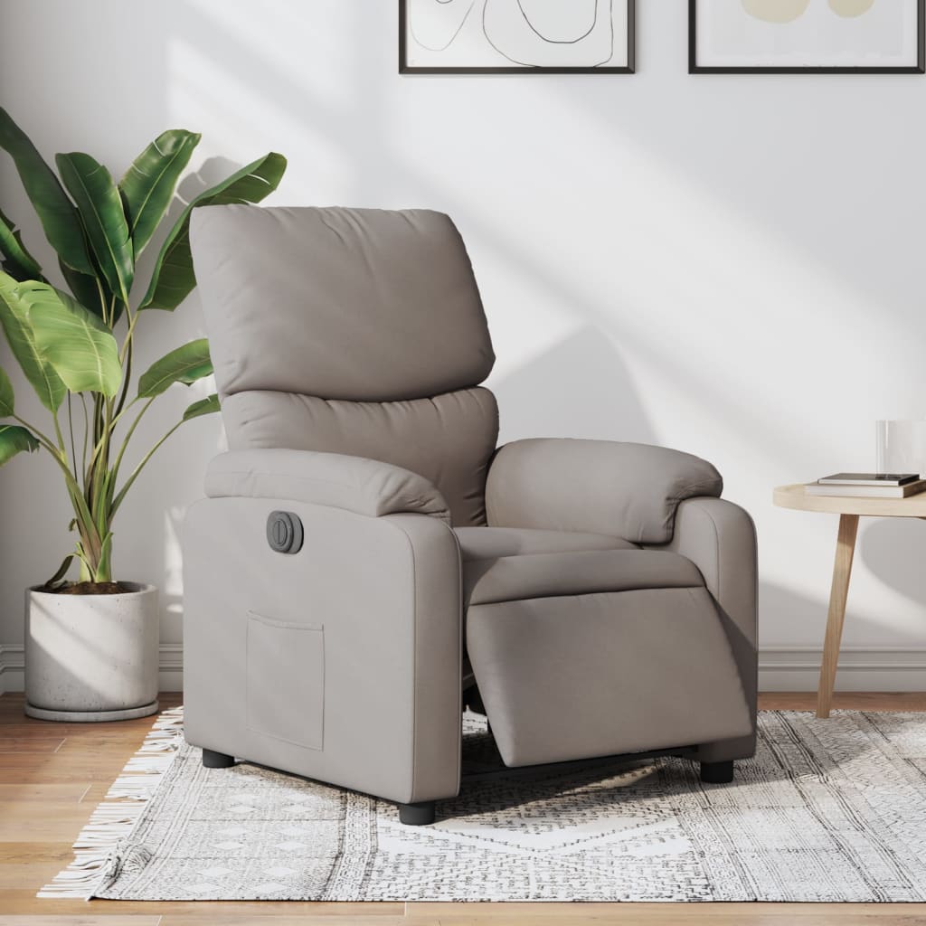 Polohovací Křeslo Textil Taupe