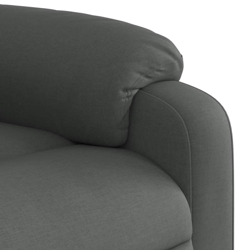 Zvedací Polohovací Křeslo Tmavě Šedé Textil Tmavě Šedá