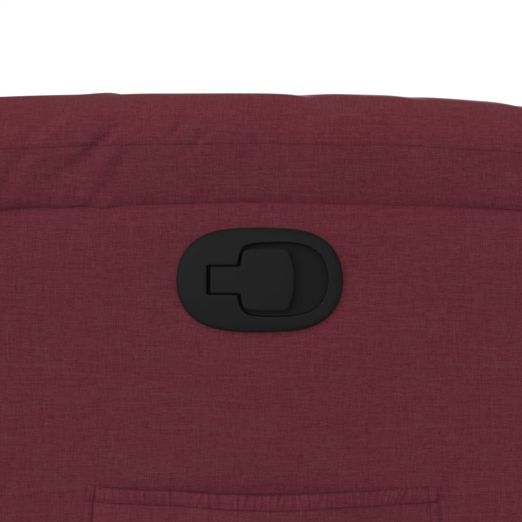 Zvedací Polohovací Křeslo Vínové Textil Vínová Červená