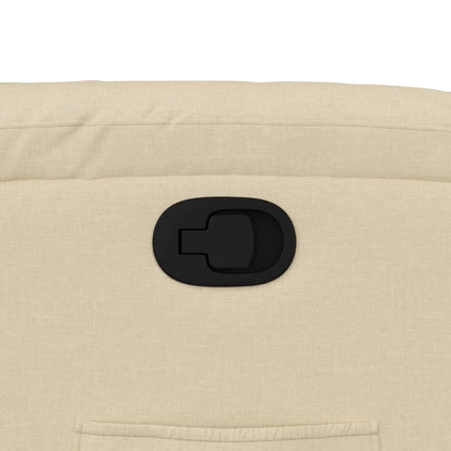 Zvedací Polohovací Křeslo Krémové Textil Krémová