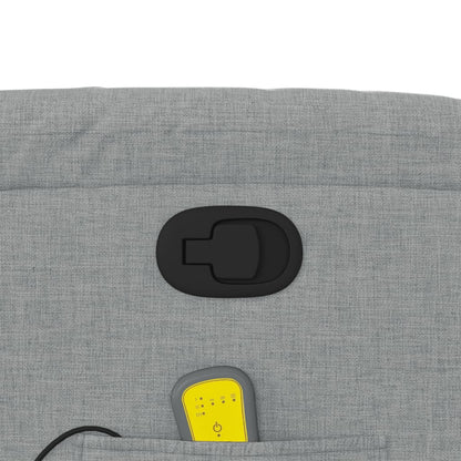 Zvedací Masážní Polohovací Křeslo Světle Šedé Textil Světle Šedá