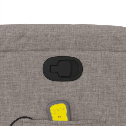 Zvedací Masážní Polohovací Křeslo Textil Taupe