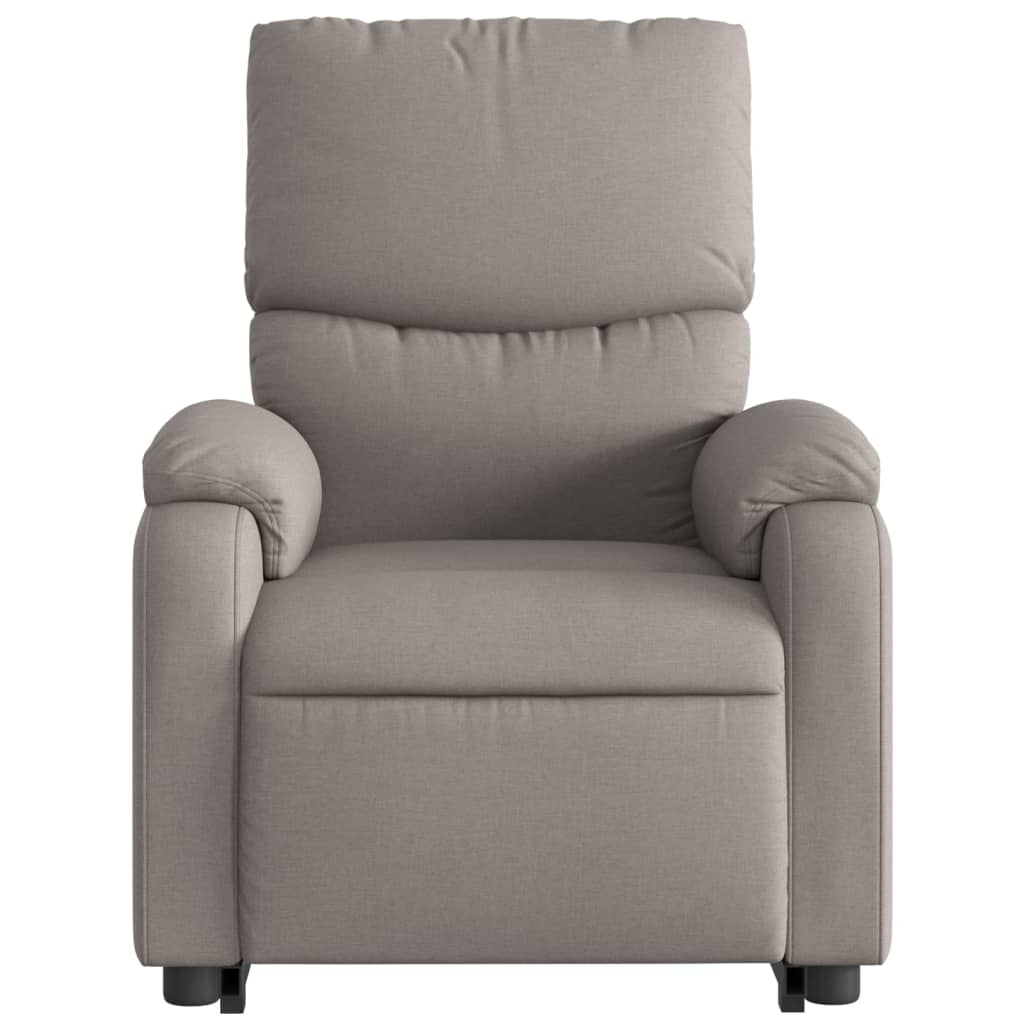 Zvedací Masážní Polohovací Křeslo Textil Taupe