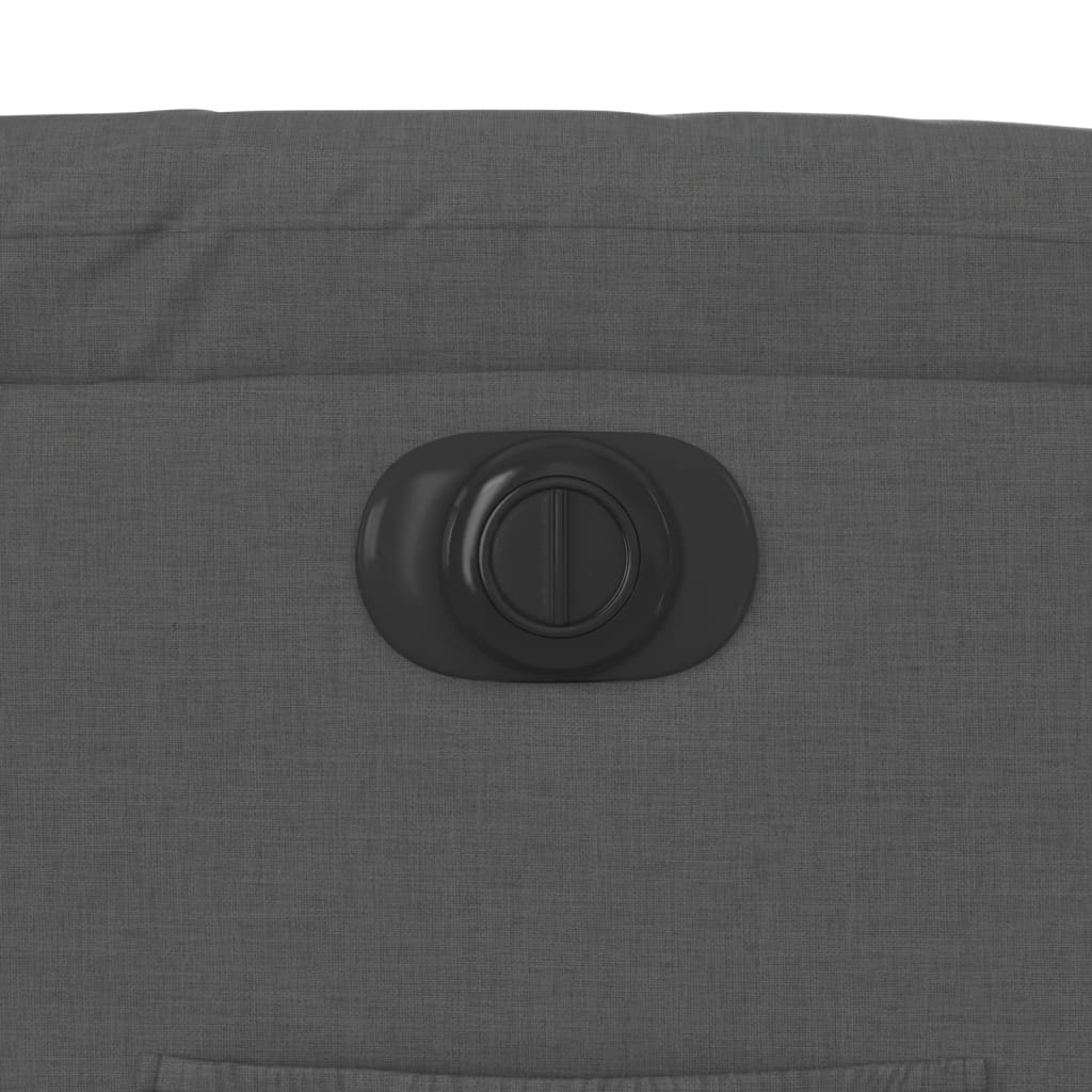 Elektrické Polohovací Křeslo Tmavě Šedé Textil Tmavě Šedá