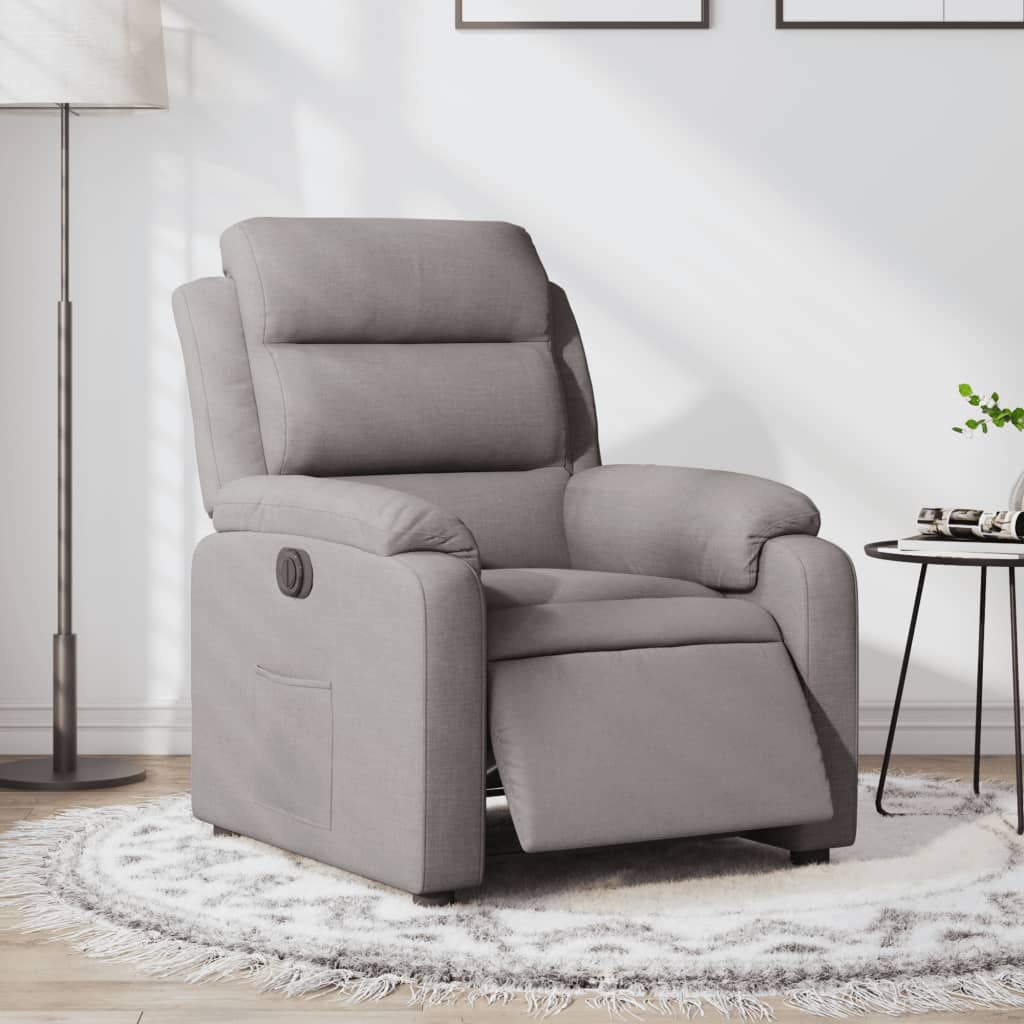 Polohovací Křeslo Textil Taupe