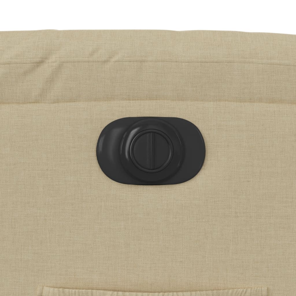 Elektrické Polohovací Křeslo Krémové Textil Krémová