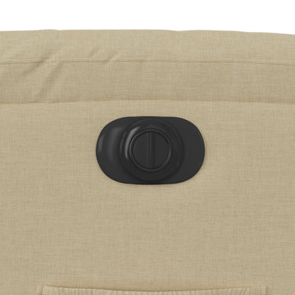 Elektrické Polohovací Křeslo Krémové Textil Krémová