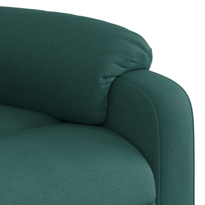 Zvedací Polohovací Křeslo Tmavě Zelené Textil Tmavě Zelená