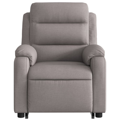 Zvedací Masážní Polohovací Křeslo Textil Taupe