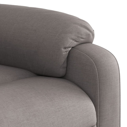 Zvedací Masážní Polohovací Křeslo Textil Taupe