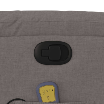 Zvedací Masážní Polohovací Křeslo Textil Taupe