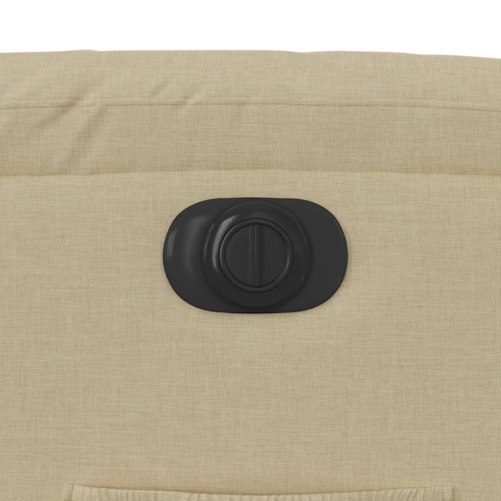 Elektrické Zvedací Polohovací Křeslo Krémové Textil Krémová