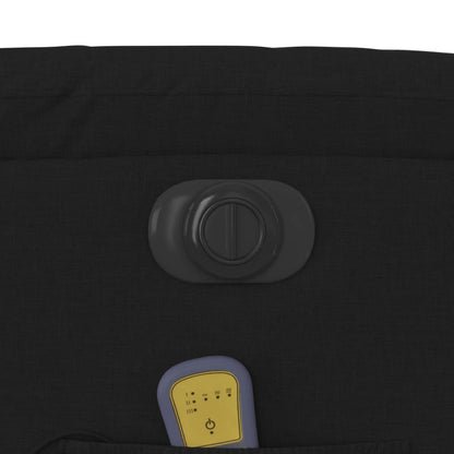 Elektrické Zvedací Masážní Polohovací Křeslo Černé Textil Černá