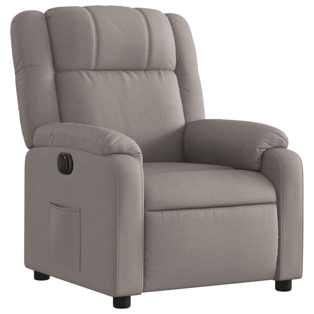 Elektrické Polohovací Křeslo Textil Taupe