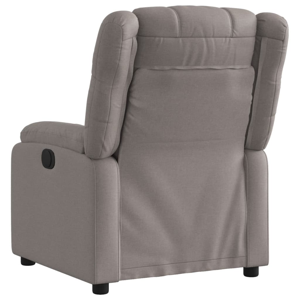 Elektrické Polohovací Křeslo Textil Taupe
