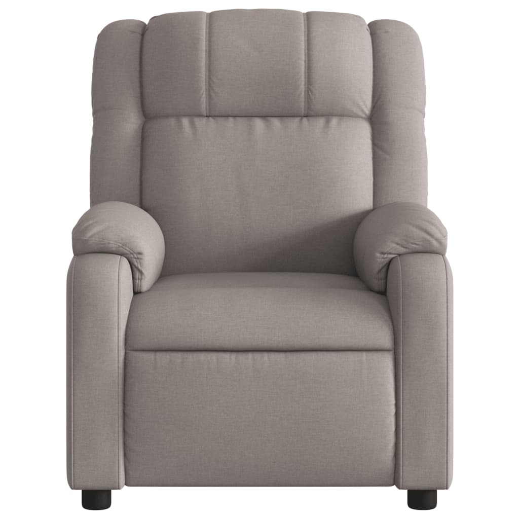 Elektrické Polohovací Křeslo Textil Taupe