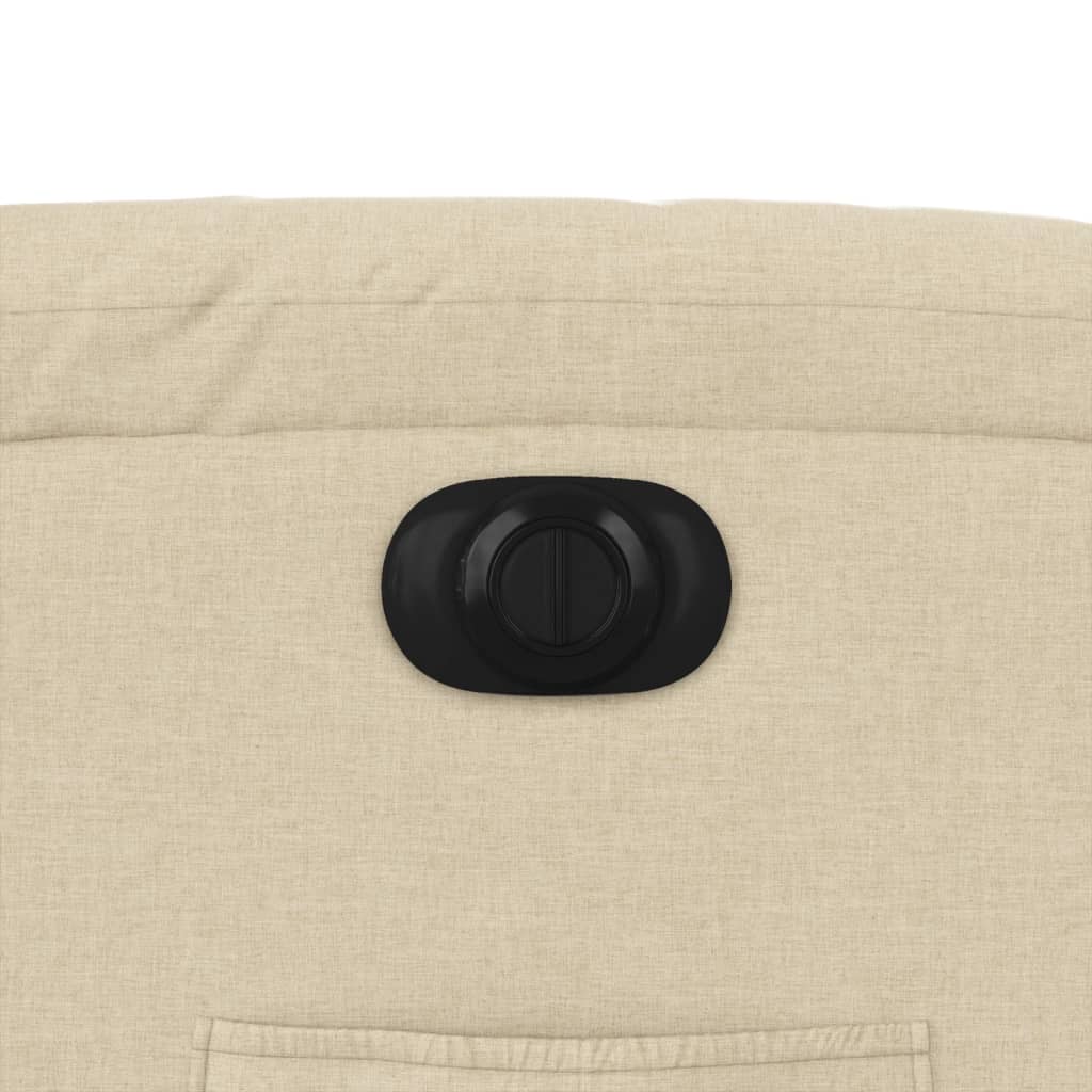 Elektrické Polohovací Křeslo Krémové Textil Krémová