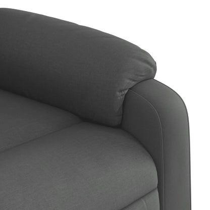 Zvedací Polohovací Křeslo Tmavě Šedé Textil Tmavě Šedá