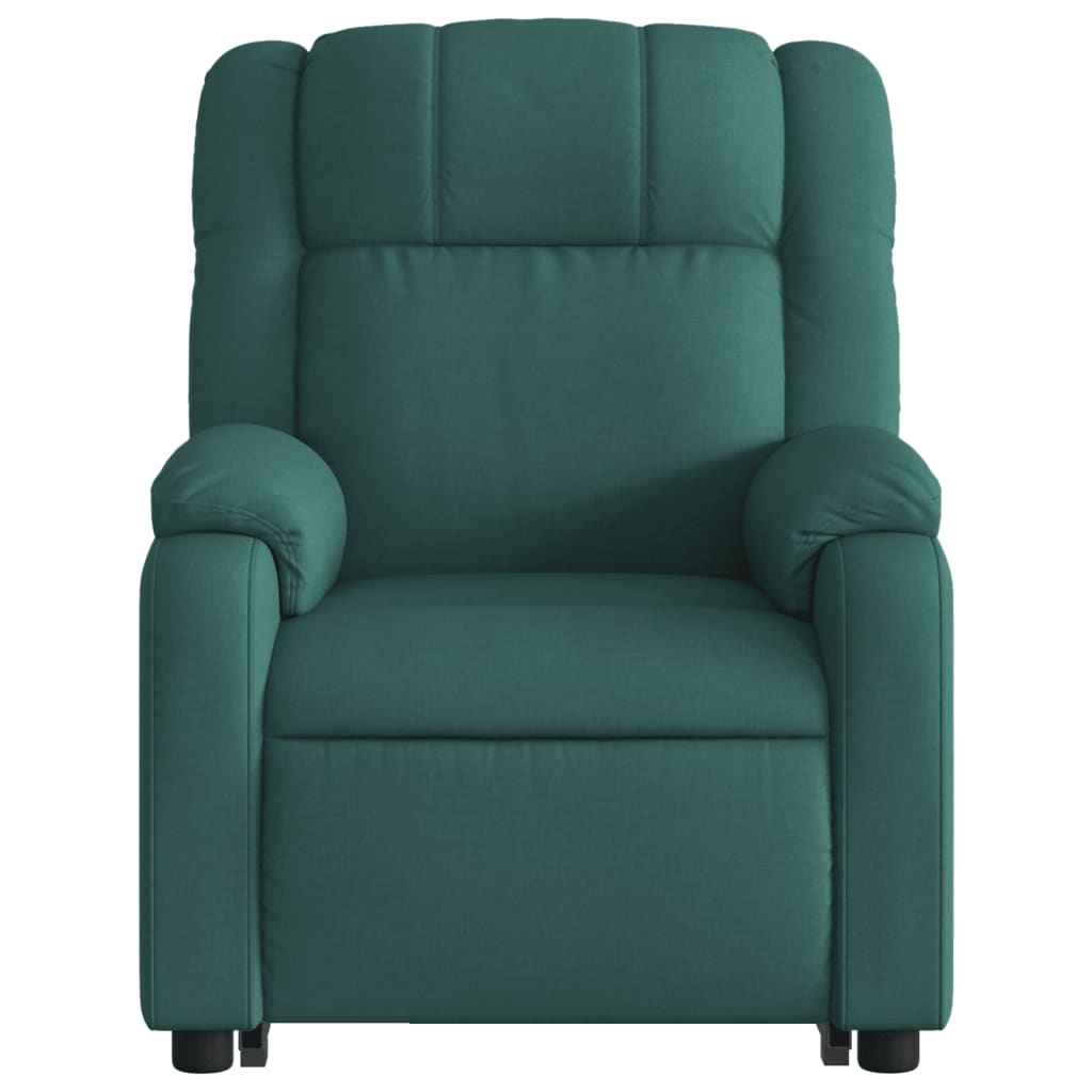 Zvedací Polohovací Křeslo Tmavě Zelené Textil Tmavě Zelená