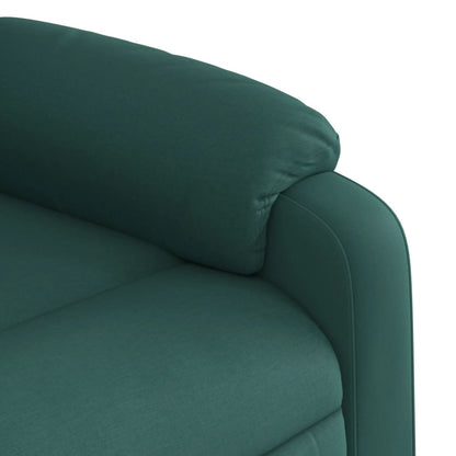 Zvedací Polohovací Křeslo Tmavě Zelené Textil Tmavě Zelená