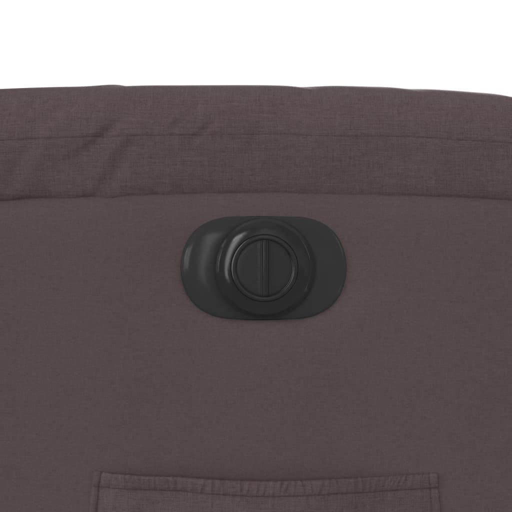 Elektrické Polohovací Křeslo Tmavě Hnědé Textil Tmavě Hnědá