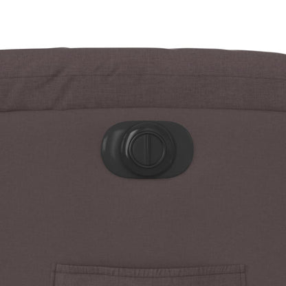 Elektrické Polohovací Křeslo Tmavě Hnědé Textil Tmavě Hnědá