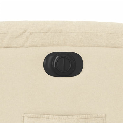 Elektrické Polohovací Křeslo Krémové Textil Krémová