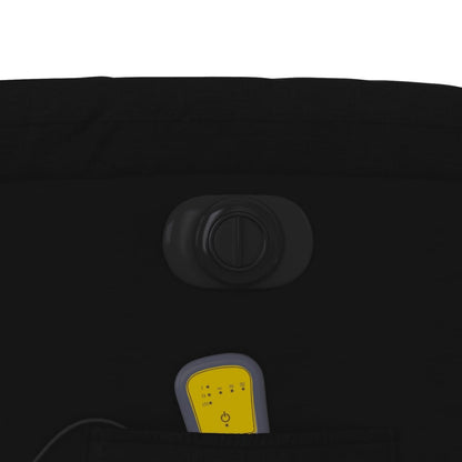 Elektrické Masážní Polohovací Křeslo Černé Textil Černá