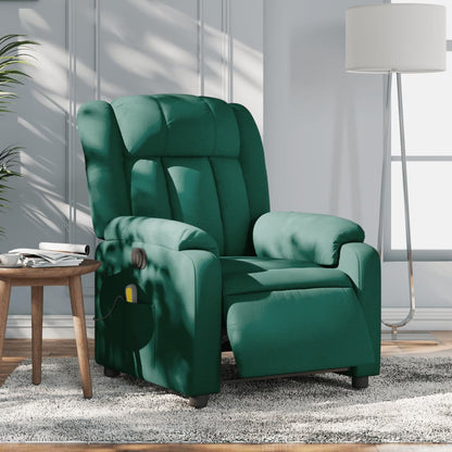 Polohovací Křeslo Tmavě Zelené Textil Tmavě Zelená