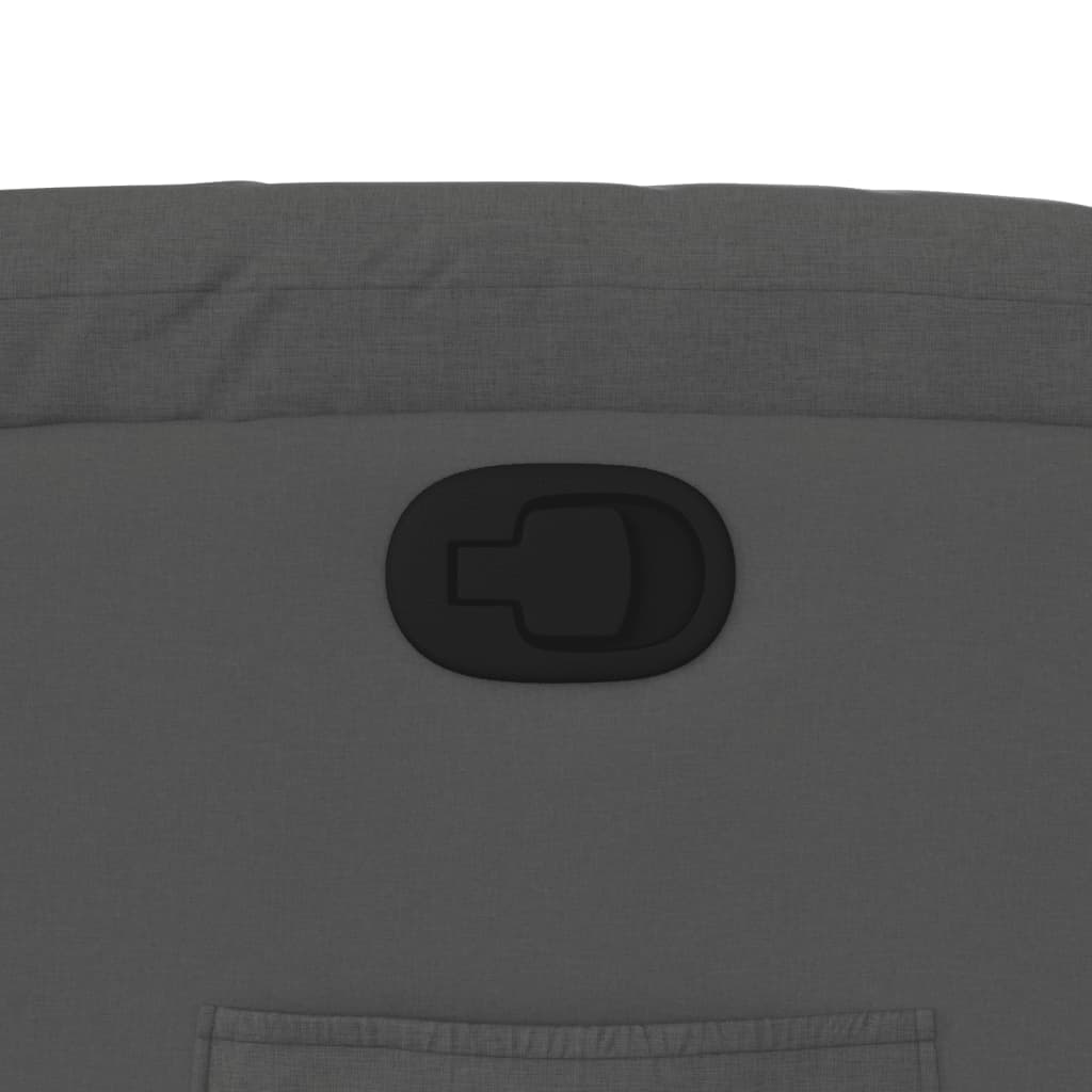 Zvedací Polohovací Křeslo Tmavě Šedé Textil Tmavě Šedá