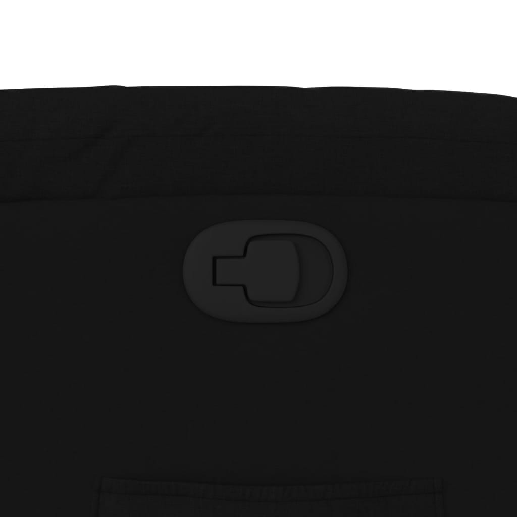 Zvedací Polohovací Křeslo Černé Textil Černá