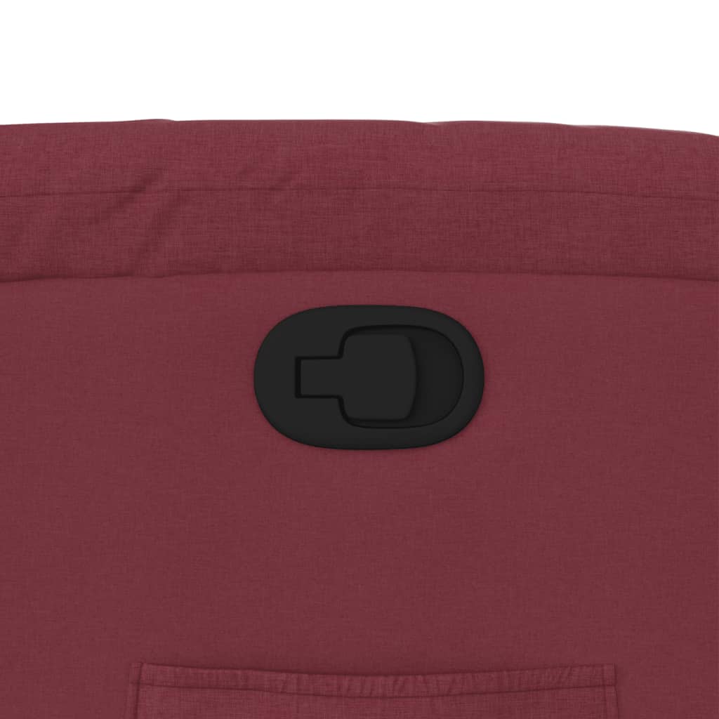 Zvedací Polohovací Křeslo Vínové Textil Vínová Červená