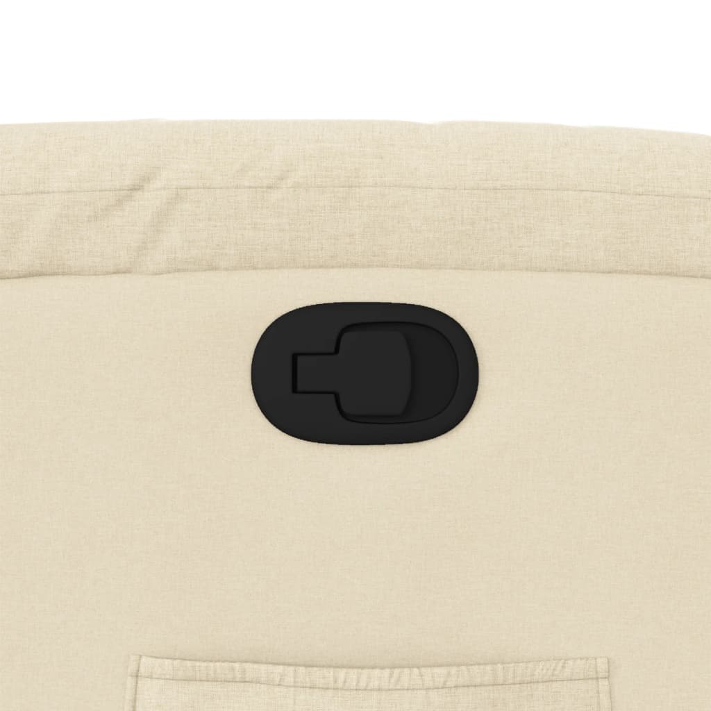 Zvedací Polohovací Křeslo Krémové Textil Krémová