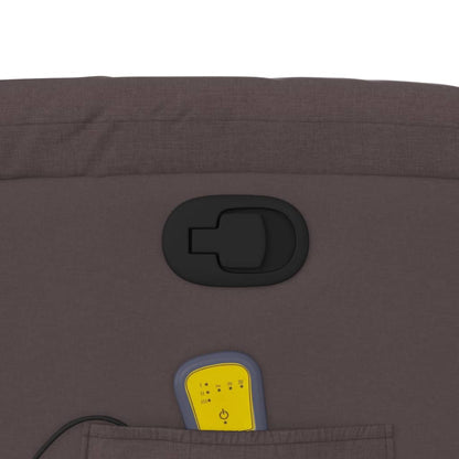 Zvedací Masážní Polohovací Křeslo Tmavě Hnědé Textil Tmavě Hnědá