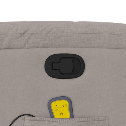 Zvedací Masážní Polohovací Křeslo Textil Taupe