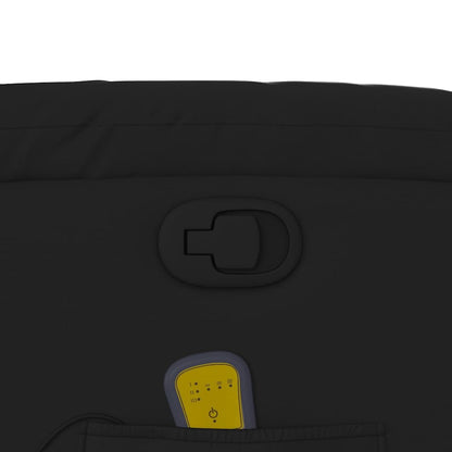 Masážní Polohovací Křeslo Černé, Umělá Kůže