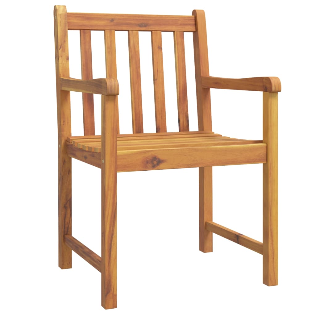 Zahradní Židle 4 Ks 56 X 55,5 X 90 Cm Masivní Akáciové Dřevo