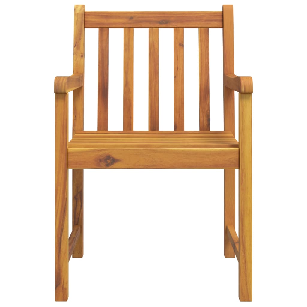 Zahradní Židle 4 Ks 56 X 55,5 X 90 Cm Masivní Akáciové Dřevo